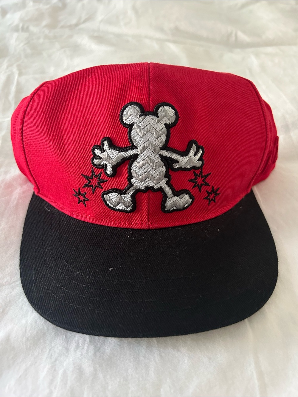 Disney Parks Baseball Cap Red Black Mickey Mouse Adult One Size